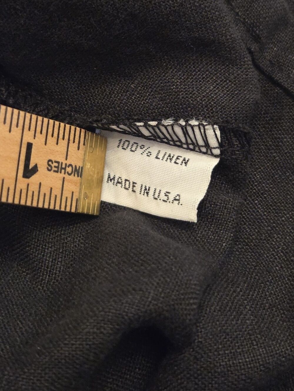 Bryn Walker XL Black 100% Linen Tunic Top Cowl Neck Made in USA Lagenlook Boho - Picture 6 of 9